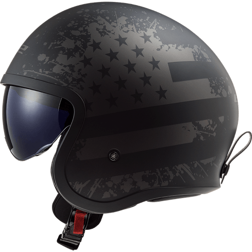 Casco LS2 Of599 Spitfire Flag Negro Mate