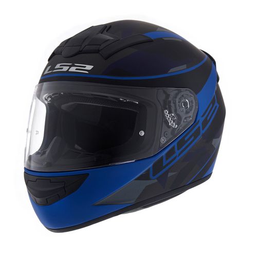 Casco LS2 352 Rookie Recruit Negro / Azul Mate