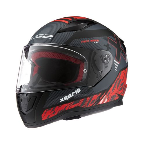 Casco LS2 353 Rapid Xtreet Negro / Rojo Mate