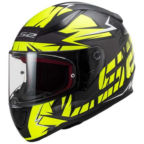 Casco LS2 353 Rapid Cromo Negro / Amarillo Mate