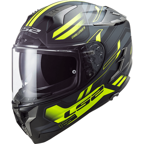 Casco LS2 327 Challenger Spin Cobalt Negro / Amarillo Mate