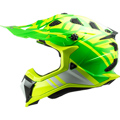 Casco LS2 MX700 Subverter Gammax Amarillo / Verde Mate