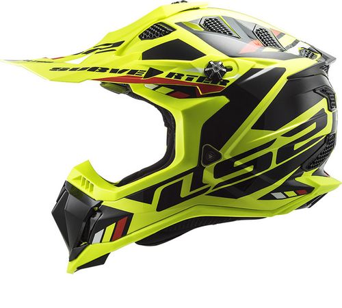 Casco LS2 MX700 Subverter Stomp Amarillo / Rojo Mate