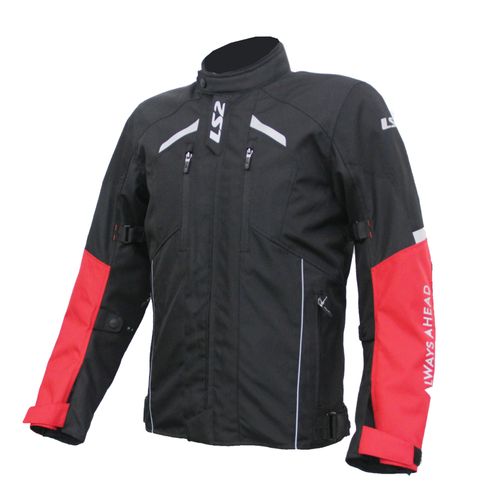 Campera LS2 Serra Hombre Negro / Rojo