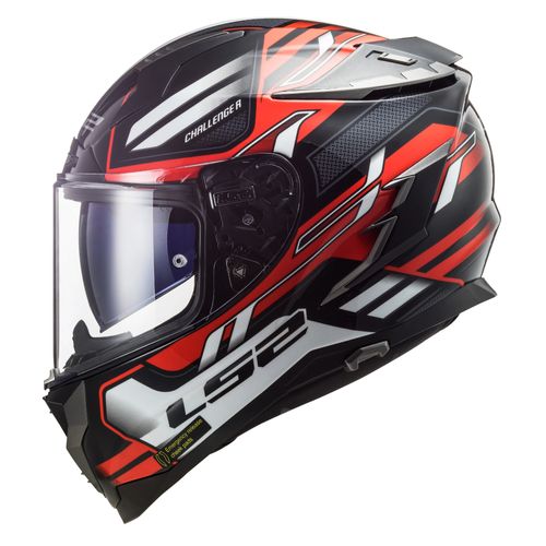 Casco LS2 327 Challenger Spin Negro /Rojo /Blanco