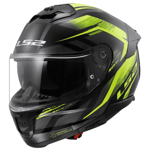 Casco Ls2 Stream II 808 Fury Negro / Amarillo / Brillo