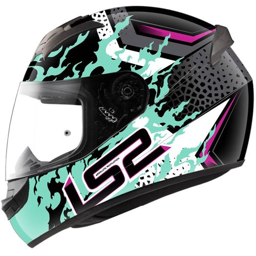 Casco LS2 352 Rookie Antarts Negro / Rosa / Brillo
