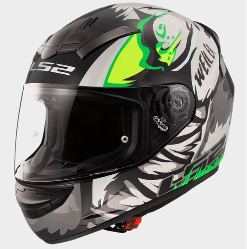 Casco LS2 352 Rookie Weiler Negro / Gris / Brillo