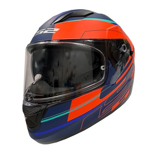 Casco LS2 320 Stream Evo Ixel Azul / Naranja
