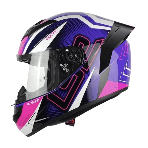 Casco LS2 352 Rookie Garr Violeta / Rosa Brillo