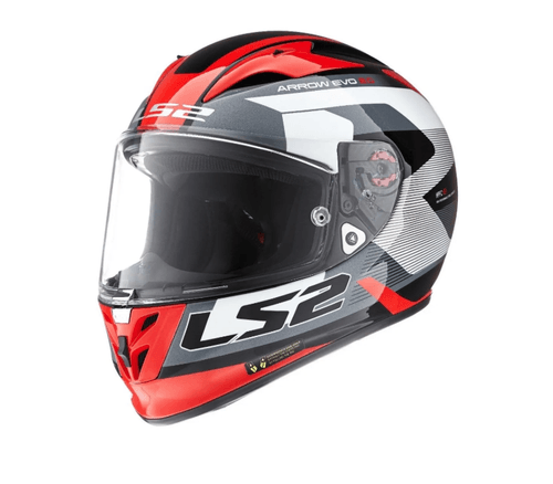 Casco LS2 323 Arrow R Evo Compete Blanco / Rojo / Brillo