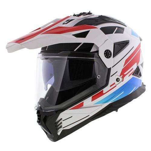 Casco LS2 702 Pioneer II Namib Blanco / Azul / Mate