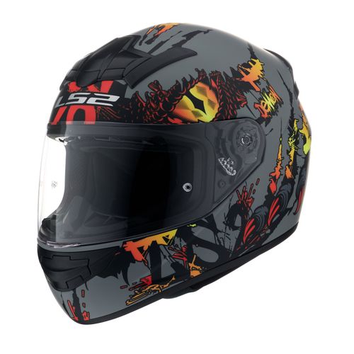 Casco LS2 352 Rookie Demon Gris / Rojo / Mate