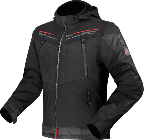 Campera Ls2 Zirconium Hombre Negro / Rojo