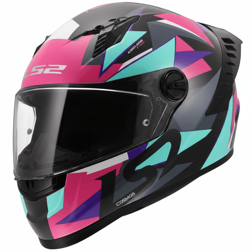 Casco LS2 816 Cosmos Astom Negro / Rosa / Mate