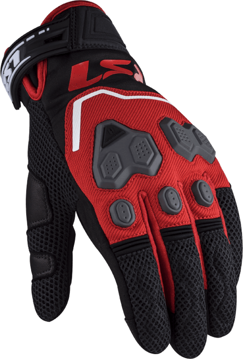 Guante LS2 Vega Hombre Negro / Rojo