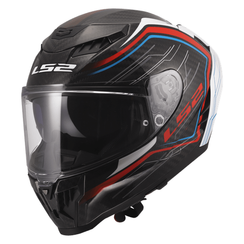 Casco LS2 807 Dragon Carbono Subic Negro / Rojo / Brillo