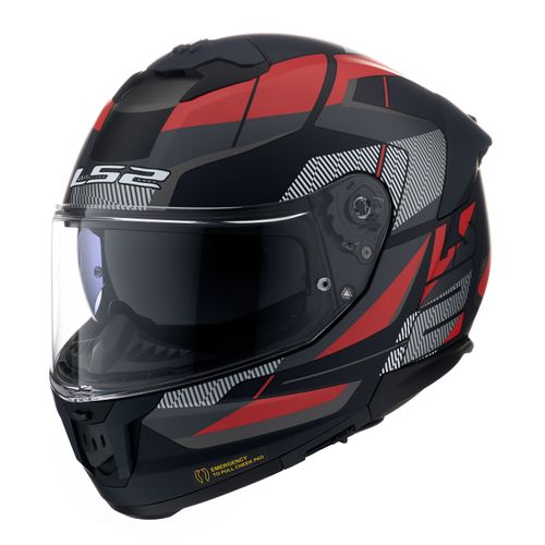 Casco LS2 808 Stream II Road Titanium Gris / Rojo / Mate