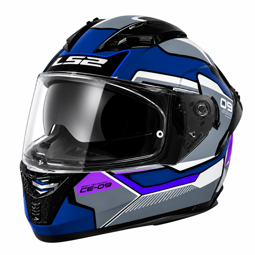 Casco LS2 806 Fusion CE-09 Navy Azul / Gris / Brillo