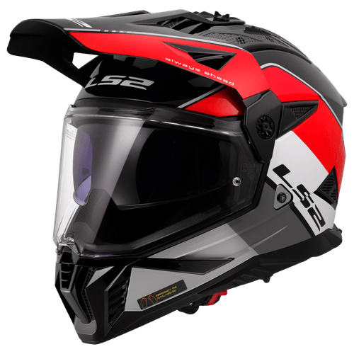 Casco LS2 702 Pioneer II Rally Rojo / Negro / Brillo
